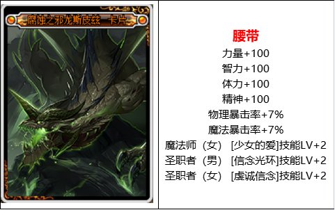 DNF2023腰带附魔选择