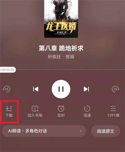 番茄小说怎么下载小说语音文件